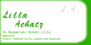 lilla achatz business card